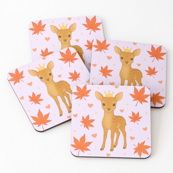 Item preview, Fawn with Autumn Maple Leaves - Purple designed and sold by HIMEKARI.