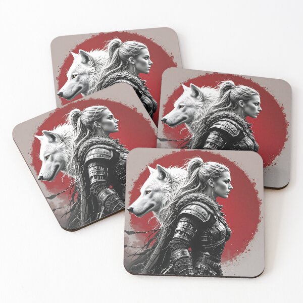 Item preview, Huntress and the White Wolf designed and sold by GalleryBrisArt.