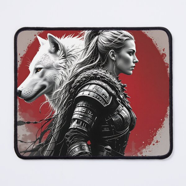 Item preview, Huntress and the White Wolf designed and sold by GalleryBrisArt.