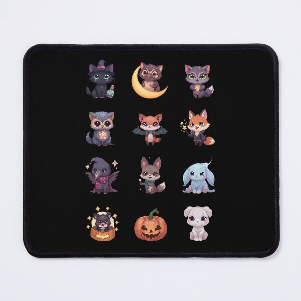 Item preview, Kawaii Spooky Halloween Critters Sticker Pack - Cute Witchy Animal Art designed and sold by FestivityFinds.