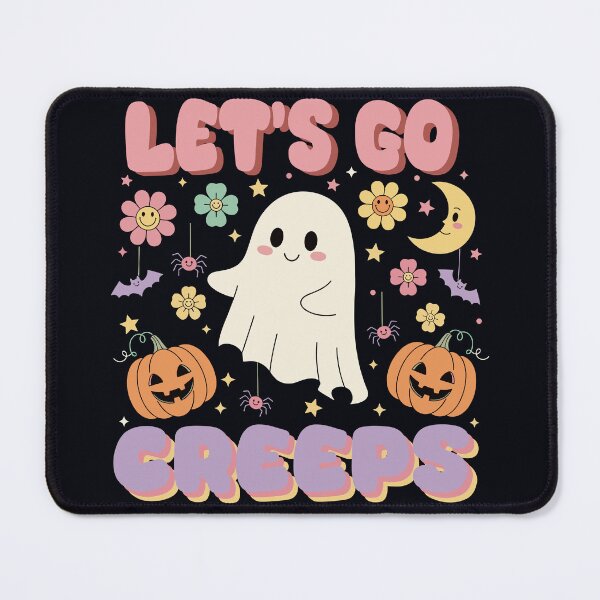 Item preview, Let’s Go Creeps Cute Ghost Funny Halloween designed and sold by AS Vectorhaus.