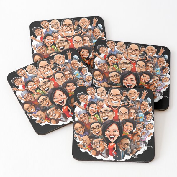 Item preview, Cartoon World of Friends – Funny Happy Characters Together designed and sold by Happyfreedom.