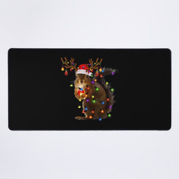 Item preview, Funny Squirrel Christmas Tree Lights Reindeer Santa Hat Xmas 		 designed and sold by varohowitzm.