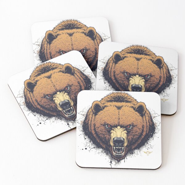 Item preview, Fierce Grizzly Bear Illustration Wild Nature designed and sold by DM.