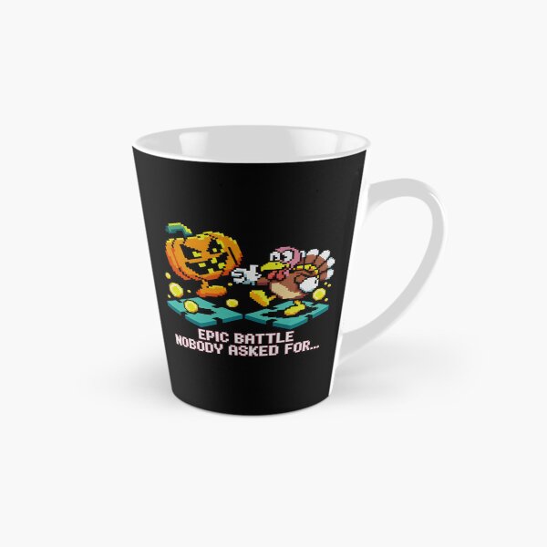 Item preview, Pixel Arcade Holiday Battle with Pumpkin, Turkey, and Coins designed and sold by SplashTastic.