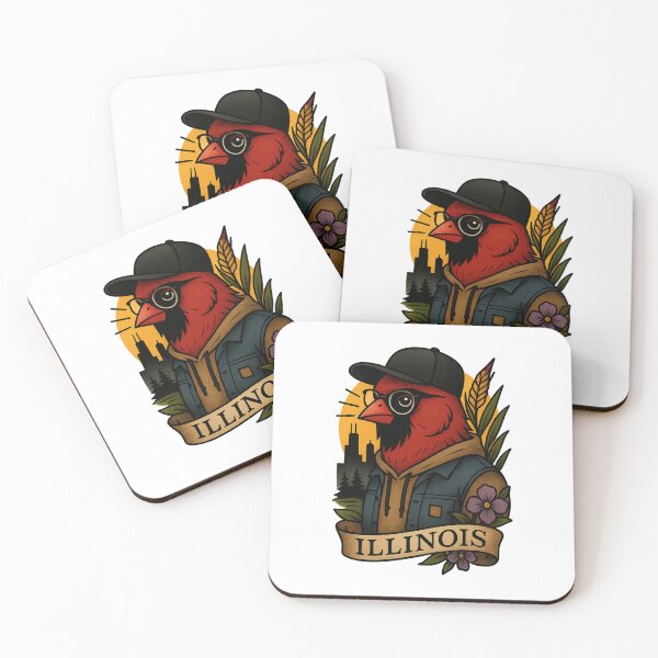 Item preview, Illinois Cardinal Hipster – Fifty Nifty Collection designed and sold by Zippitydodads.