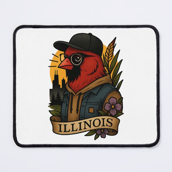Item preview, Illinois Cardinal Hipster – Fifty Nifty Collection designed and sold by Zippitydodads.