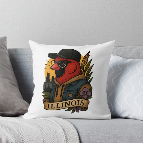 Item preview, Illinois Cardinal Hipster – Fifty Nifty Collection designed and sold by Zippitydodads.