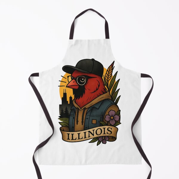Item preview, Illinois Cardinal Hipster – Fifty Nifty Collection designed and sold by Zippitydodads.