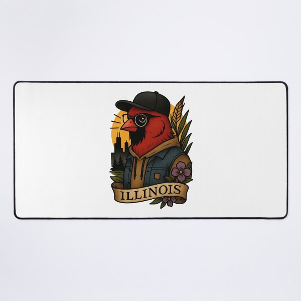 Item preview, Illinois Cardinal Hipster – Fifty Nifty Collection designed and sold by Zippitydodads.