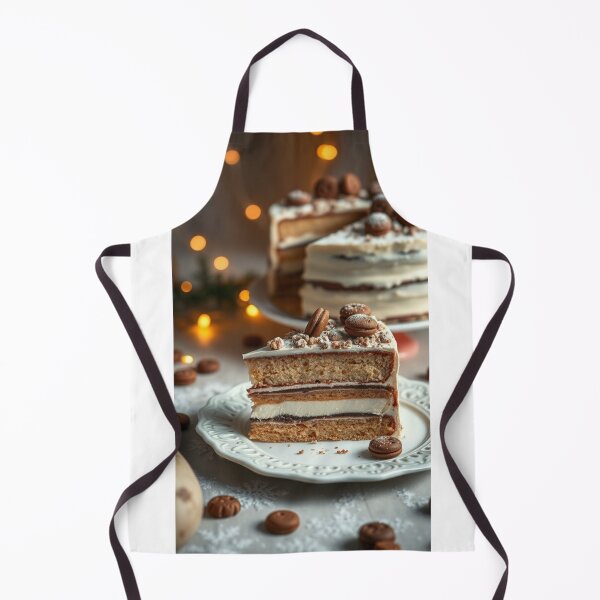 Item preview, Cozy Winter Spice Layer Cake | Festive Bokeh Holiday Dessert designed and sold by Jade Ado.