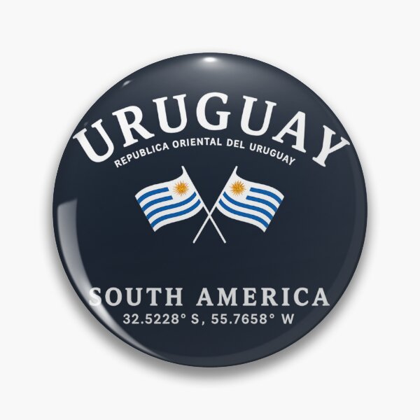 Item preview, Uruguay Crossed Flags Vintage College Style Design designed and sold by CleanQuotes.