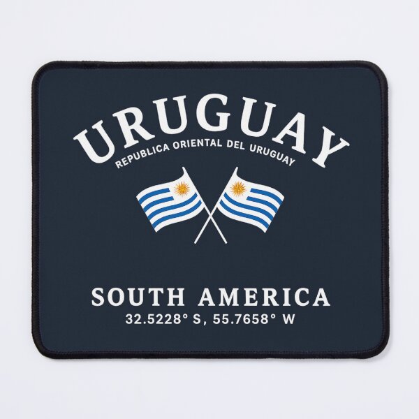Item preview, Uruguay Crossed Flags Vintage College Style Design designed and sold by CleanQuotes.