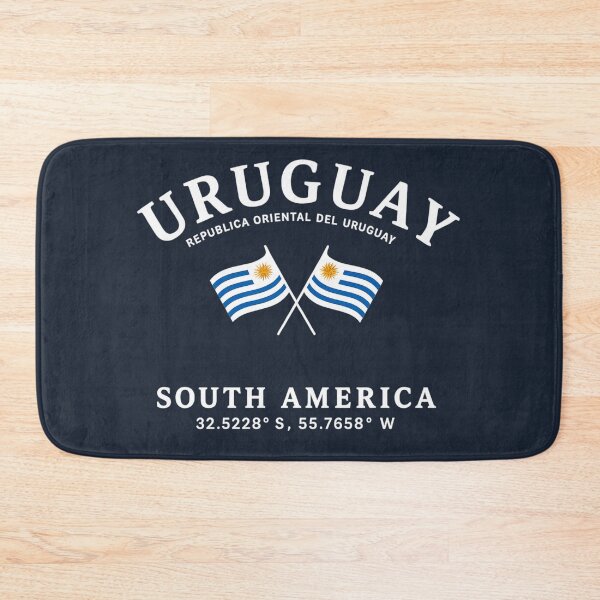 Item preview, Uruguay Crossed Flags Vintage College Style Design designed and sold by CleanQuotes.