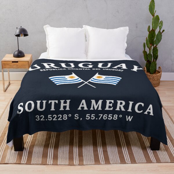 Item preview, Uruguay Crossed Flags Vintage College Style Design designed and sold by CleanQuotes.