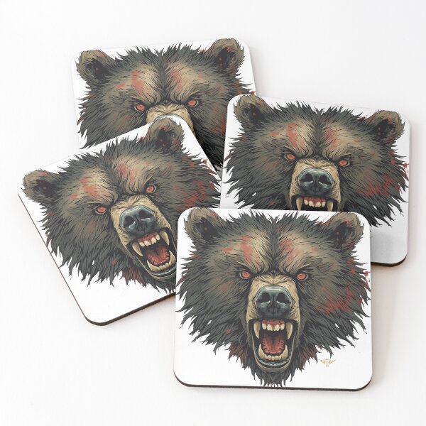 Item preview, Angry Grizzly Bear Illustration Wild Power designed and sold by DM.
