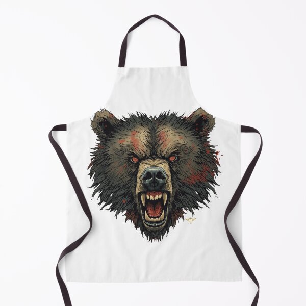 Artikelvorschau, Angry Grizzly Bear Illustration Wild Power entworfen und verkauft von DM.