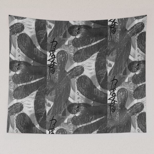 Item preview, my abstract Artwork is still fresh and shiny - rectangle monochrome designed and sold by tubieArtDesign.
