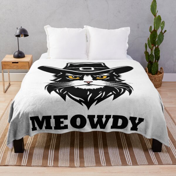 Artikelvorschau, Meowdy Meme Mashup Katze Meow Howdy Lustige Grafik Katze entworfen und verkauft von poweigoksall.
