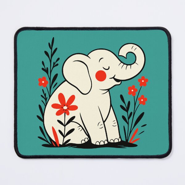 Item preview, Happy Elephant Funny Animal designed and sold by NosandEdgy.