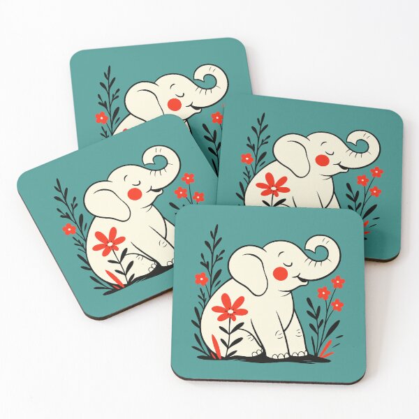 Item preview, Happy Elephant Funny Animal designed and sold by NosandEdgy.