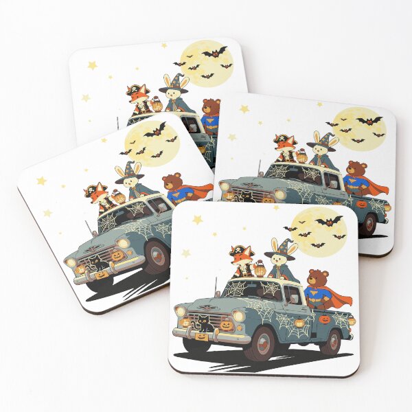 Item preview, Cute Halloween Animals in Spooky Truck Funny Halloween designed and sold by AS Vectorhaus.