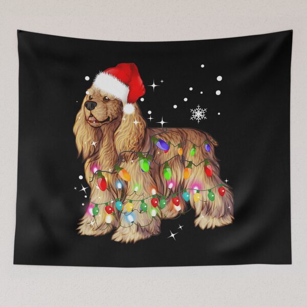 Item preview, Christmas Lights Cocker Spaniel Dog 		 designed and sold by pozilohanev.