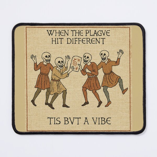 Item preview, When the Plague Hit Different – Medieval Meme Tapestry designed and sold by Grand Illusions.