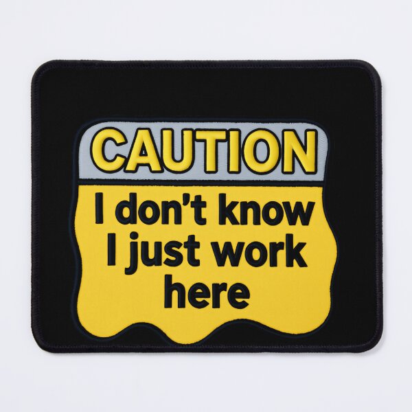 Item preview, Caution I Don’t Know I Just Work Here Relatable Office Humor Warning Sign designed and sold by SkeletonsDanger.