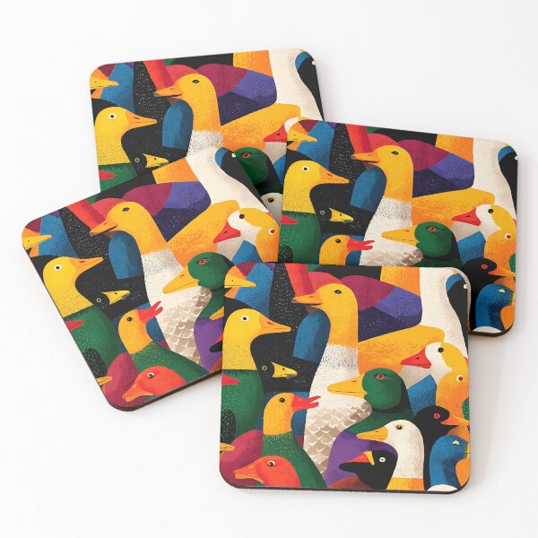Item preview, COLORFUL DUCKS WALLPAPER PATTERN designed and sold by infinitearte.
