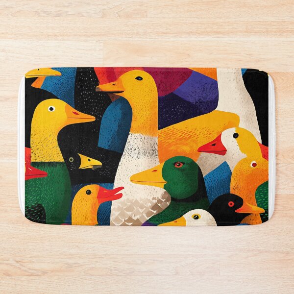 Item preview, COLORFUL DUCKS WALLPAPER PATTERN designed and sold by infinitearte.