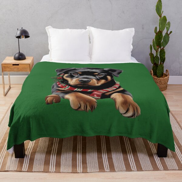 Item preview, Xmas Rottweiler Dog Christmas Wearing A Scarf designed and sold by taiche.