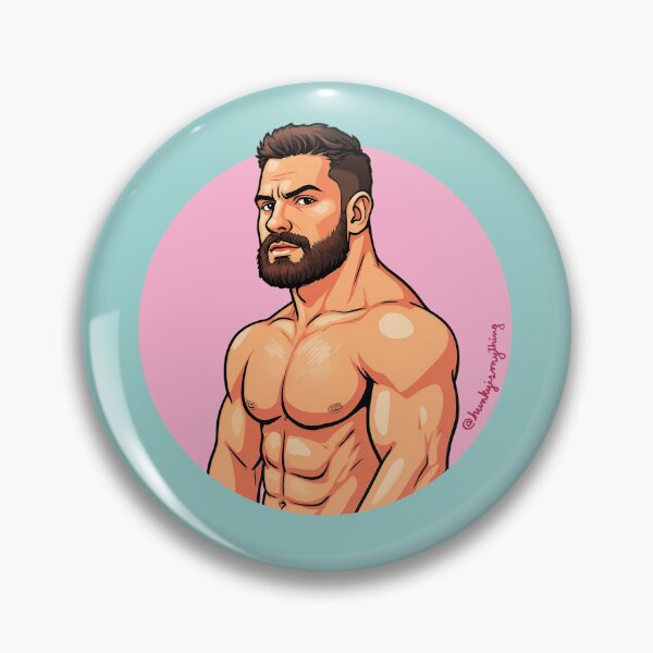 Item preview, Bearded Muscle Hunk on the Loose designed and sold by Hunkyismything.