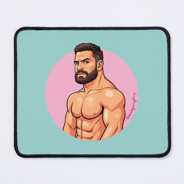 Item preview, Bearded Muscle Hunk on the Loose designed and sold by Hunkyismything.
