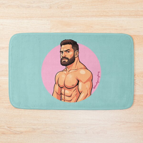 Item preview, Bearded Muscle Hunk on the Loose designed and sold by Hunkyismything.