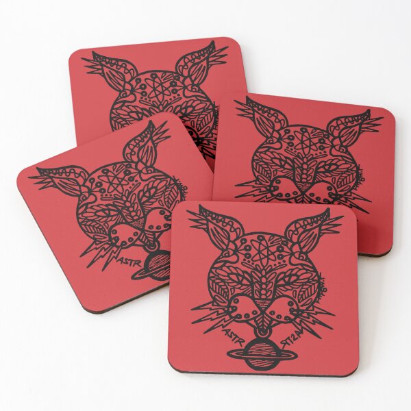 Item preview, Astro Cat 1 - A2TRO1 - Black Line Art - Drawing designed and sold by tubieArtDesign.