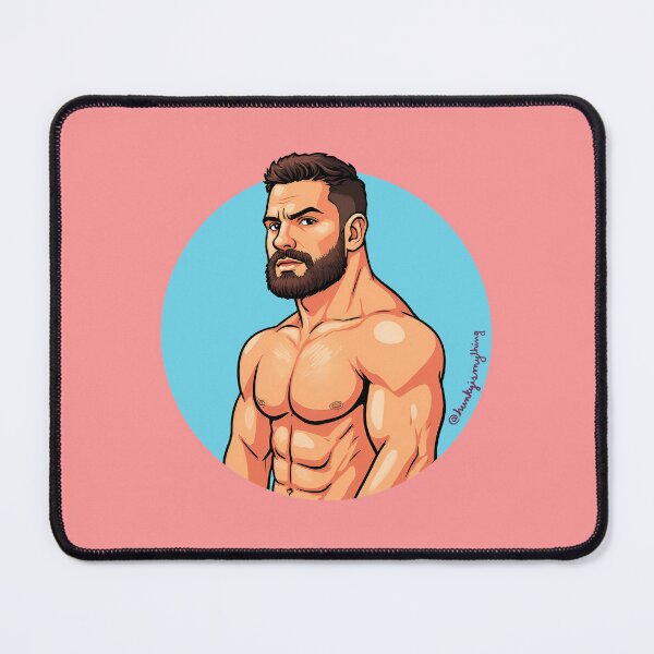 Item preview, Bearded Muscle Hunk on the Loose I designed and sold by Hunkyismything.
