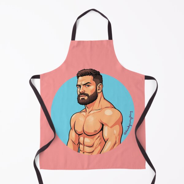 Item preview, Bearded Muscle Hunk on the Loose I designed and sold by Hunkyismything.