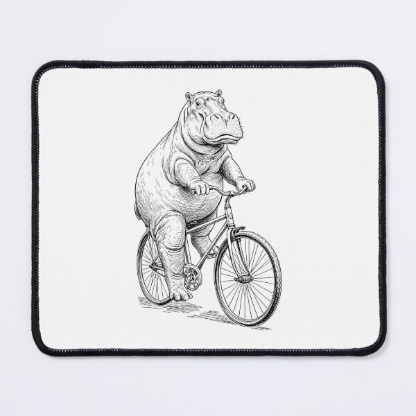 Item preview, Cycling Bicycle Hippo Vintage Cyclist Funny Biker Animal designed and sold by GrandeDuc.
