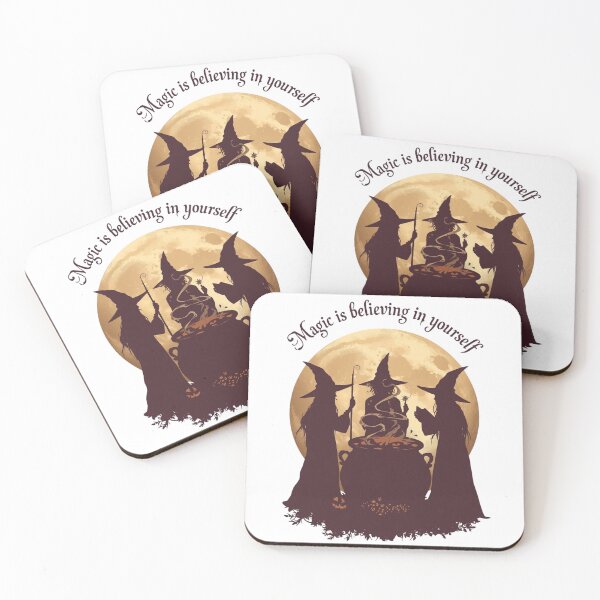 Item preview, "Magic is Believing in Yourself" Witch Coven Sticker - Inspirational Halloween Art designed and sold by FestivityFinds.