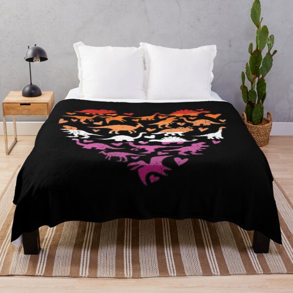 Item preview, Lesbian Heart LGBT-Q Gay Pride Flag Dinosaur 	 		 designed and sold by satenadisoa.
