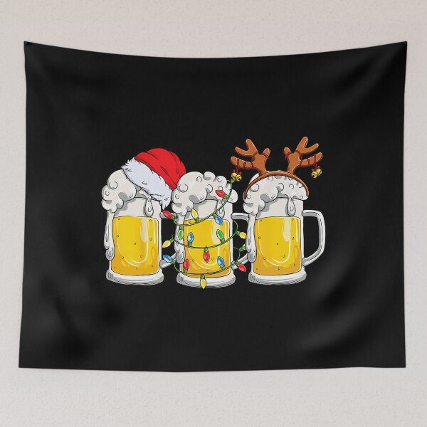 Item preview, Beer Christmas Mug Santa Reinbeer Xmas Tree Lights 	 	 		 designed and sold by sixlianardyg.