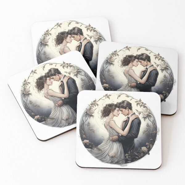 Item preview, Passionate Young Love – Romantic Couple Hugging Artwork designed and sold by Happyfreedom.