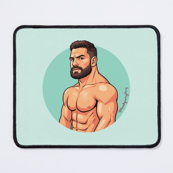 Item preview, Bearded Muscle Hunk on the Loose II designed and sold by Hunkyismything.