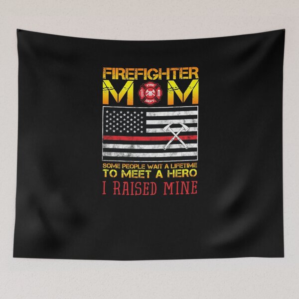 Item preview, Thin Red Line Firefighter Mom Fireman Professional Firefighter Hero I Raised Mine designed and sold by Basti09.