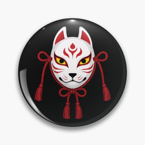 Item preview, Kitsune Mask with Tassels - Fiery Fox Spirit Japanese Folklore Art designed and sold by Re:Creator.