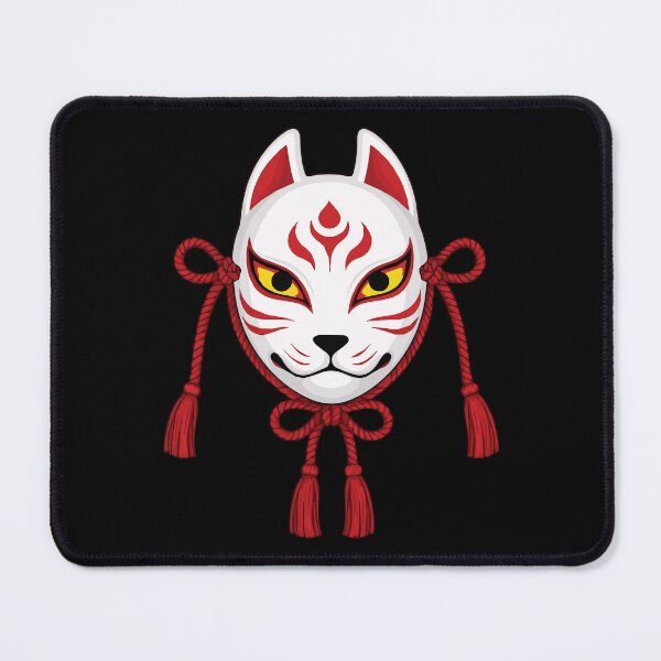 Item preview, Kitsune Mask with Tassels - Fiery Fox Spirit Japanese Folklore Art designed and sold by Re:Creator.