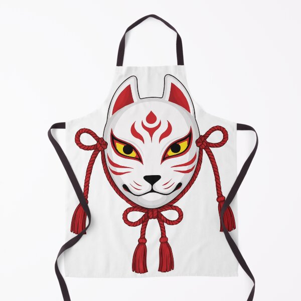 Item preview, Kitsune Mask with Tassels - Fiery Fox Spirit Japanese Folklore Art designed and sold by Re:Creator.