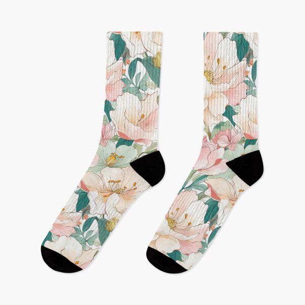 Item preview, Soft pink flowers with green leaves designed and sold by CoolPixels.