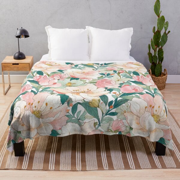Item preview, Soft pink flowers with green leaves designed and sold by CoolPixels.